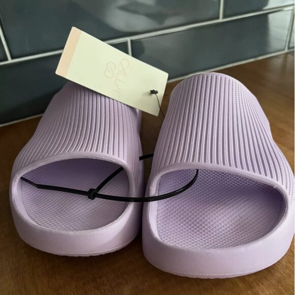 CALIA Women's Molded Slides Periwinkle - Picture 2 of 4